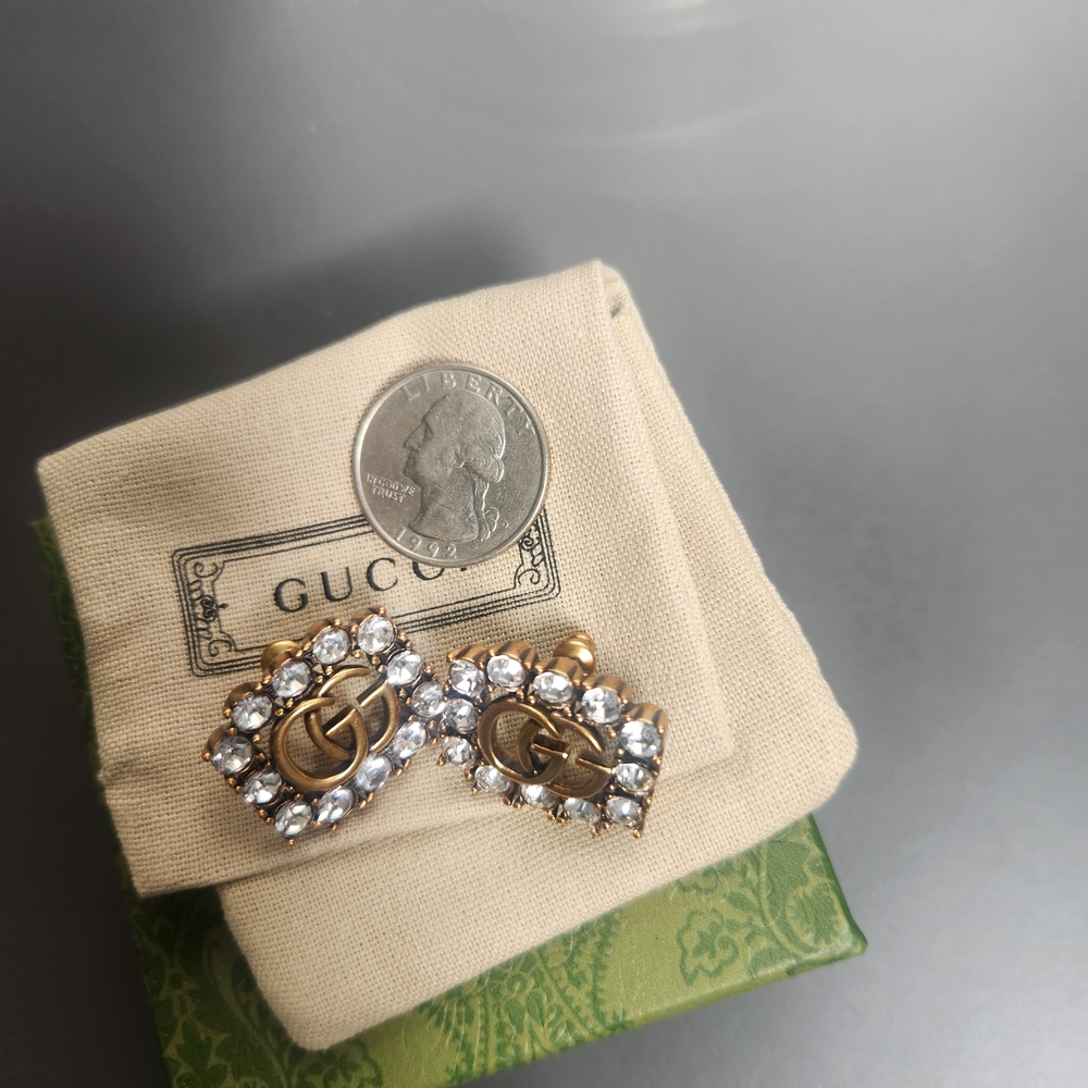 Gucci Gold and Silver Sparkling Earrings